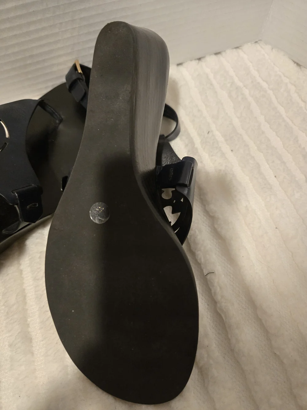 Tory Burch Black Miller Thong Sandals
